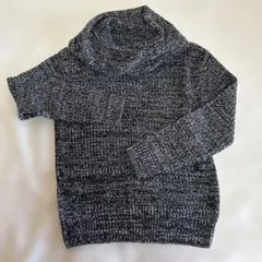 新品未使用品✨️タートルネックニット 黒と白のミックス