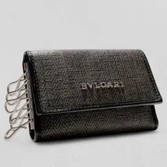 ✨新品金具✨ブルガリ　BVLGARI キーケース　6連　ヘリンボーン　グレー