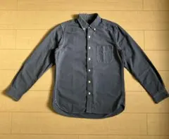 ReMUJI　染めなおした服　グレー ボタンダウン　長袖シャツ　古着好きに