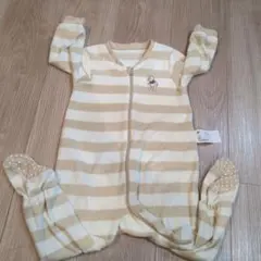 プーさん　ストライプ柄ロンパース 80cm