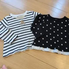 【極美品】petit main トップスセット 80・90　長袖　８