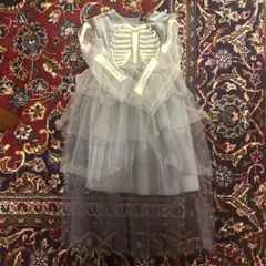 ZARA ハロウィン ドクロ スカル チュールワンピース コスチュームドレス