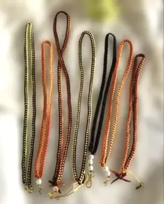値下げ★7本セット★オレンジ ハンドメイド★ストラップ リボンレイ 未使用