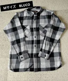 Мサイズ　BLUCO ブルコ　フランネルシャツ　ブラック　黒
