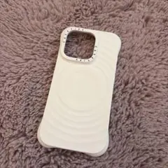 CASETiFY iPhone 15pro ホワイト ウェーブシリコンケース