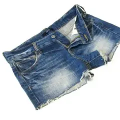 S*ド様 アズールバイマウジー▼ショートデニムパンツ▼大きめサイズ▼26▼W約8