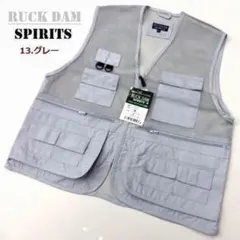 4L　ノーアイロンでOK　速乾。細メッシュ多機能ベスト　152200　13グレー