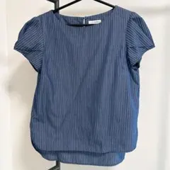 a.v.v standard ネイビー ブルー ストライプ 半袖 トップス