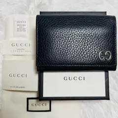 未使用級✨ GUCCI ドリアン GG シボ革 カードケース 近代 ブラック 美品】GUCCI ドリアン GG シボ革 カードケース 近代 ブラック - メルカリ