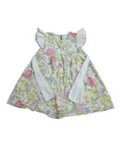 130cm　花柄　フレアワンピース　総柄　ワンピース　リボン