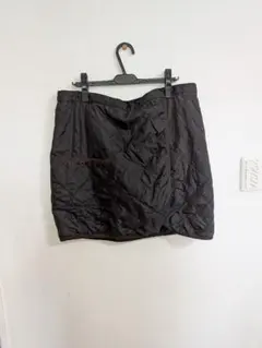 キルティング ラップスカート ブラックリバーシブル黒色Мフリースのサムネイル