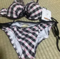 Quotidiano チェック柄 セパレート水着