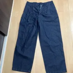 GU ダークブルー ワイドパンツ Mサイズ