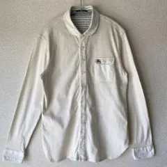 バーバリーブラックレーベル 長袖シャツ ホワイト サイズ2 胸元 ホースロゴ