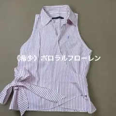 《希少》RALPH LAUREN カシュクール ノースリーブ　シャツ