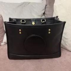 ブラックレザートートバッグ