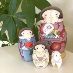 訳あり品‼️SALE‼️ 【handmade】　マトリョーシカ　〜夏祭り〜