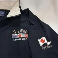 men'sジャケット/Ko Olina ハワイ ゴルフ ブルゾン 刺繍ロゴ/М
