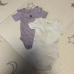 H&M オーガニックコットンロンパース 2枚セット