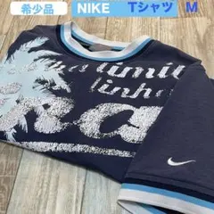 【希少】NIKE Tシャツ ネイビー Mサイズ バッグ一部メッシュ　椰子の木柄