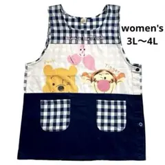 ディズニー くまのプーさん エプロン 保育士 大きいサイズ 3L〜4L