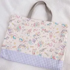 マチ付きレッスンバッグ ハンドメイド キルティング 女の子 ユニコーン