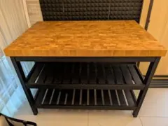 IKEA VADHOLMA ウッドトップ キッチンアイランド ダイニングテーブル