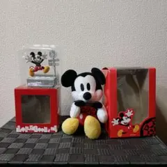 非売品　Disney Mickey Mouse フィギュア ぬいぐるみ セットのサムネイル