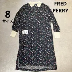 フレッドペリー 花柄総柄ボタニカル柄 シャツワンピース ロング8サイズ