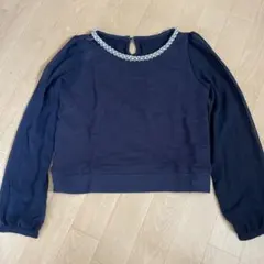 LADYMADE ネイビー　長袖　長袖カットソー　シースルー　裏毛　紺色　紺のサムネイル