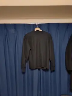 UNIQLO　U ブラッシュドジャージーモックネックTシャツ S ブラック