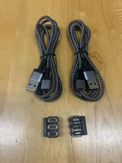 マグネット USBケーブル 1.2mx2 三種類端子 ６個 急速充電 データ転送