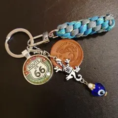 ⑦ROUTE66 チャーム パラコードキーホルダー ココペリ　ナザールボンジュウ