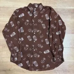 Paul Smith ポールスミス　シャツ ブラウン 総柄のサムネイル