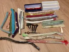 【帯締め19点 + 帯留付1点 + かんざし3点 まとめセット】