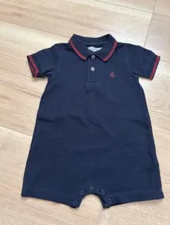 PETIT BATEAU ネイビー ポロシャツ　カバーオール12m