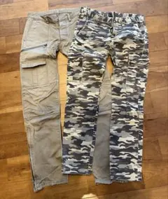 AKM 迷彩カーゴパンツ サイズL おまけWJK カーゴパンツ