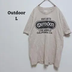 アウトドア　Tシャツ　プリント　綿混　カジュアル　半袖　ジェンダーレス　Lのサムネイル