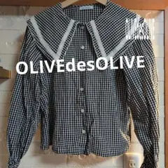 秋物です！お値下げしました！OLIVE des OLIVE ギンガムチェック長袖のサムネイル