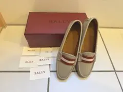 BALLY グレー ストライプ ローファー 36.5