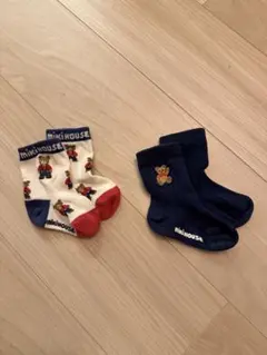 ミキハウス ベビー靴下 2足セット