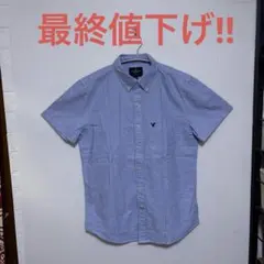 American Eagle メンズ 半袖シャツ ブルー M Lのサムネイル