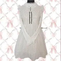 axes femme 2点セットドット リボン フリルワンピ 姫 ウィッシュコア