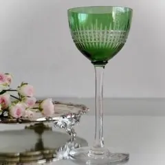 極美品★希少 オールド バカラ ナンシー グリーン レーマー ワイングラス 1脚