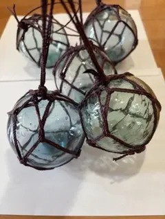 浮き玉 ガラス玉 「旭」の刻印 6cm 5個 - メルカリ