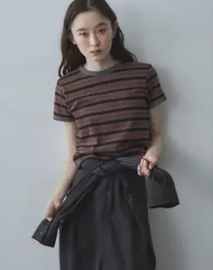feepur マルチボーダーコンパクトリンガーTee