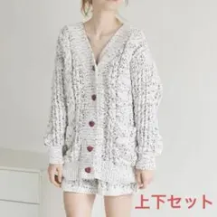 ジェラートピケ スフレアラン カーディガン ショートパンツ ソックス 美品