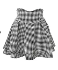 ミシェルマカロン 美脚スカート 千鳥柄 Sサイズ