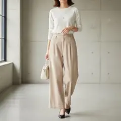 G8076*ユナイテッドアローズ☆カジュアル☆パンツ☆ベージュ☆36