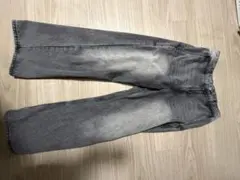 WYM CURVED FLARE DENIM SLACKS